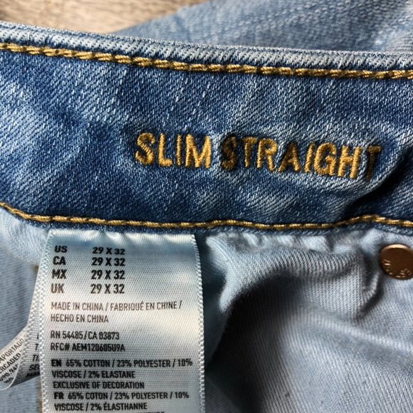 29/32 Mens AE Slim Straight Extreme Flex Jeans - Picture 8 of 15